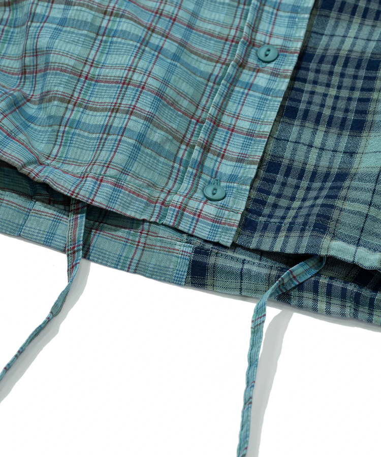 go slow caravan(ゴースローキャラバン) |GENTIL/ジャンティー チェック切替半袖シャツ (WOMENS)