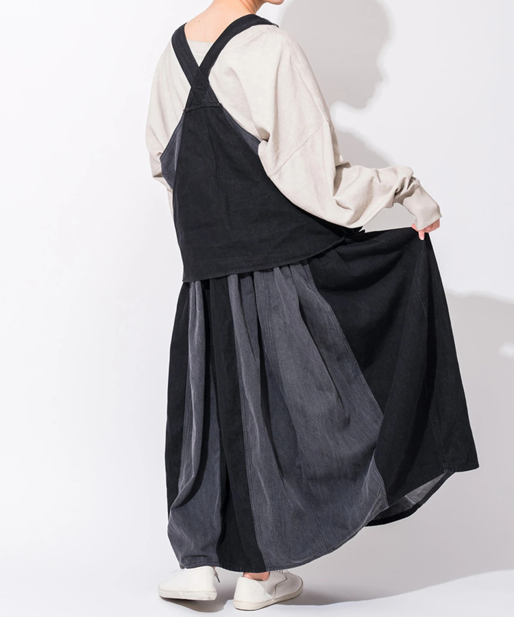 go slow caravan(ゴースローキャラバン) |mililopiulu/ミリロピュール レイヤード風切替ジャンスカ (WOMENS)