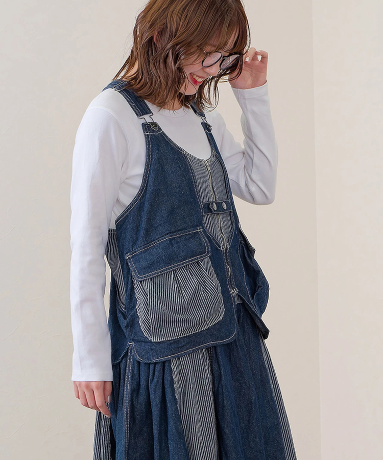 go slow caravan(ゴースローキャラバン) |mililopiulu/ミリロピュール レイヤード風切替ジャンスカ (WOMENS)
