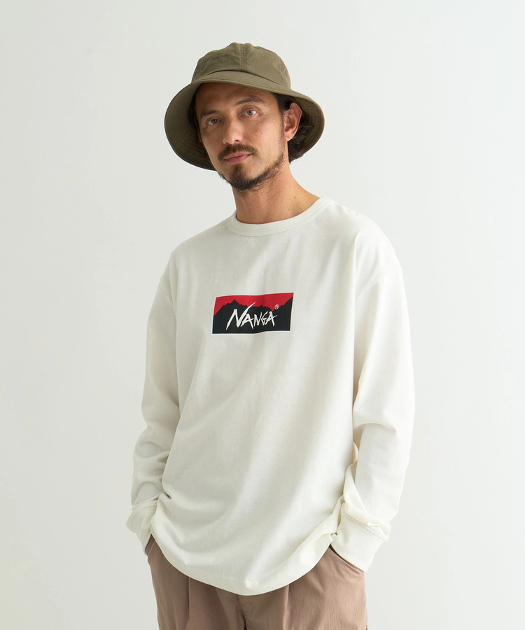 go slow caravan(ゴースローキャラバン) |NANGA/ナンガ ECO HYBRID BOX LOGO L/S TEE (MENS)
