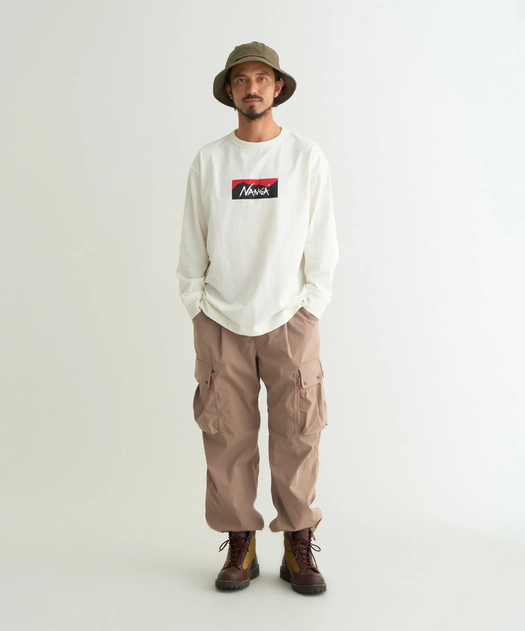 go slow caravan(ゴースローキャラバン) |NANGA/ナンガ ECO HYBRID BOX LOGO L/S TEE (MENS)