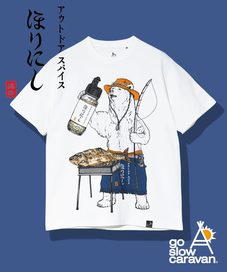 go slow caravan(ゴースローキャラバン) |ほりにし x gsc USA/C ほりにしクマ TEE vol.6 (MENS)