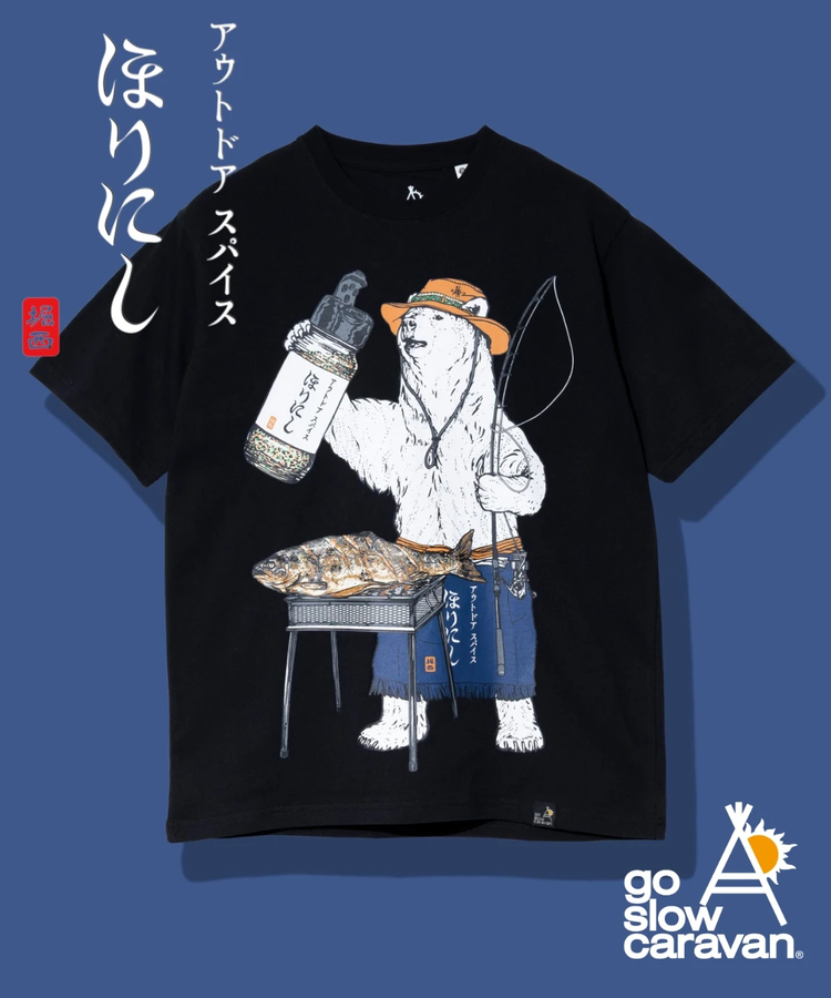 go slow caravan(ゴースローキャラバン) |ほりにし x gsc USA/C ほりにしクマ TEE vol.6 (MENS)
