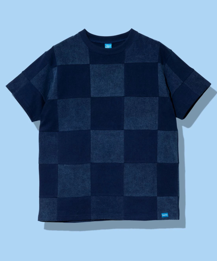 go slow caravan(ゴースローキャラバン) |GOOD ON/グッドオン INDIGO PATCH WORK TEE (MENS)