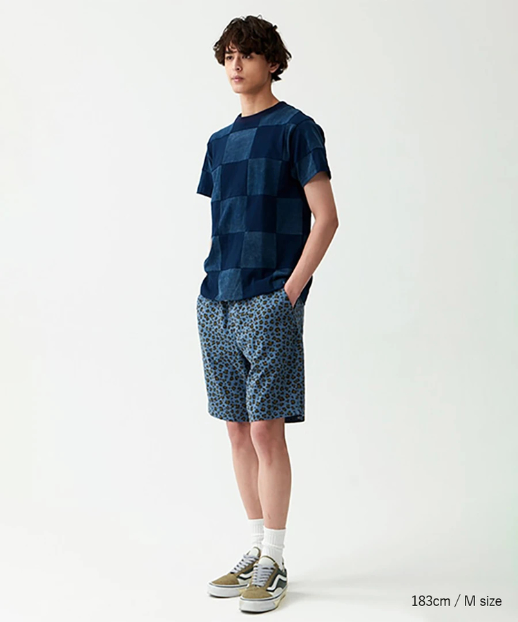 go slow caravan(ゴースローキャラバン) |GOOD ON/グッドオン INDIGO PATCH WORK TEE (MENS)