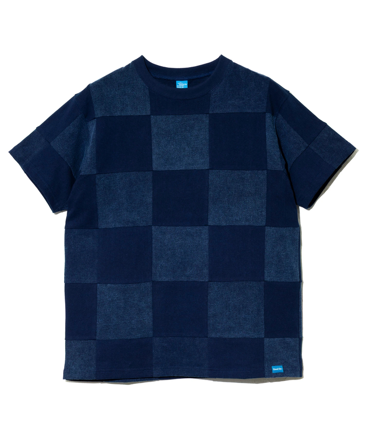go slow caravan(ゴースローキャラバン) |GOOD ON/グッドオン INDIGO PATCH WORK TEE (MENS)