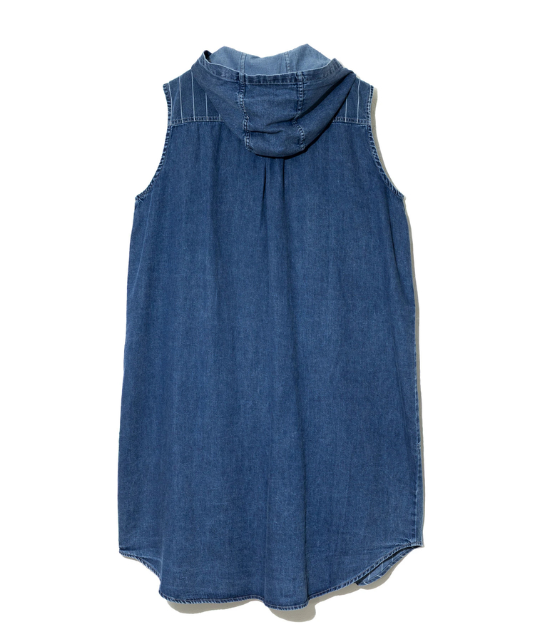 COLORK/カラック パッチワークデニムフードベスト (WOMENS COLORK/カラック パッチワークデニムフードベスト (WOMENS