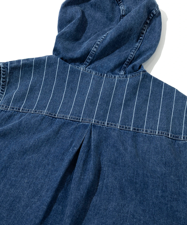 COLORK/カラック パッチワークデニムフードベスト (WOMENS COLORK/カラック パッチワークデニムフードベスト (WOMENS