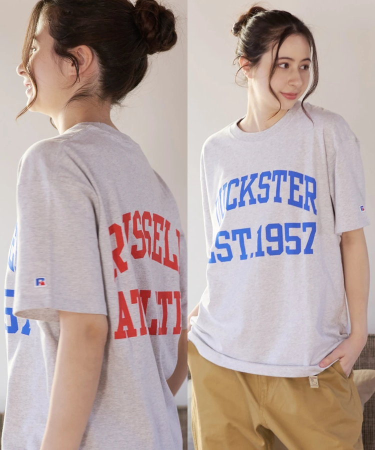 go slow caravan(ゴースローキャラバン) |DUCKSTER/ダックスター RUSSELL ATHLETIC 別注TEE《カレッジビッグロゴ》 (MENS)