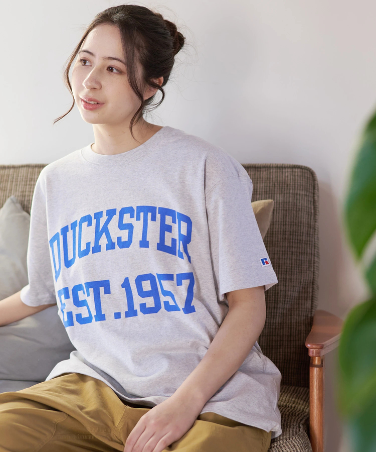 go slow caravan(ゴースローキャラバン) |DUCKSTER/ダックスター RUSSELL ATHLETIC 別注TEE《カレッジビッグロゴ》 (MENS)