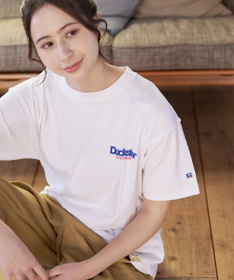 go slow caravan(ゴースローキャラバン) |DUCKSTER/ダックスター RUSSELL ATHLETIC 別注TEE《Rロゴ》 (MENS)