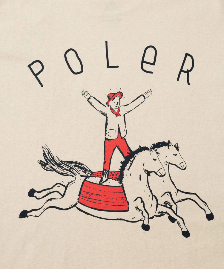 go slow caravan(ゴースローキャラバン) |POLeR/ポーラー HORSE RELAX FIT TEE (MENS)