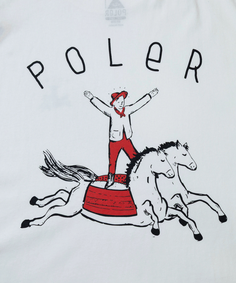 go slow caravan(ゴースローキャラバン) |POLeR/ポーラー HORSE RELAX FIT TEE (MENS)
