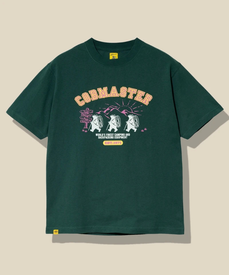 go slow caravan(ゴースローキャラバン) |COBMASTER/コブマスター 吸水速乾天竺  ベーシックTEE《ハイキングベアー》(MENS)