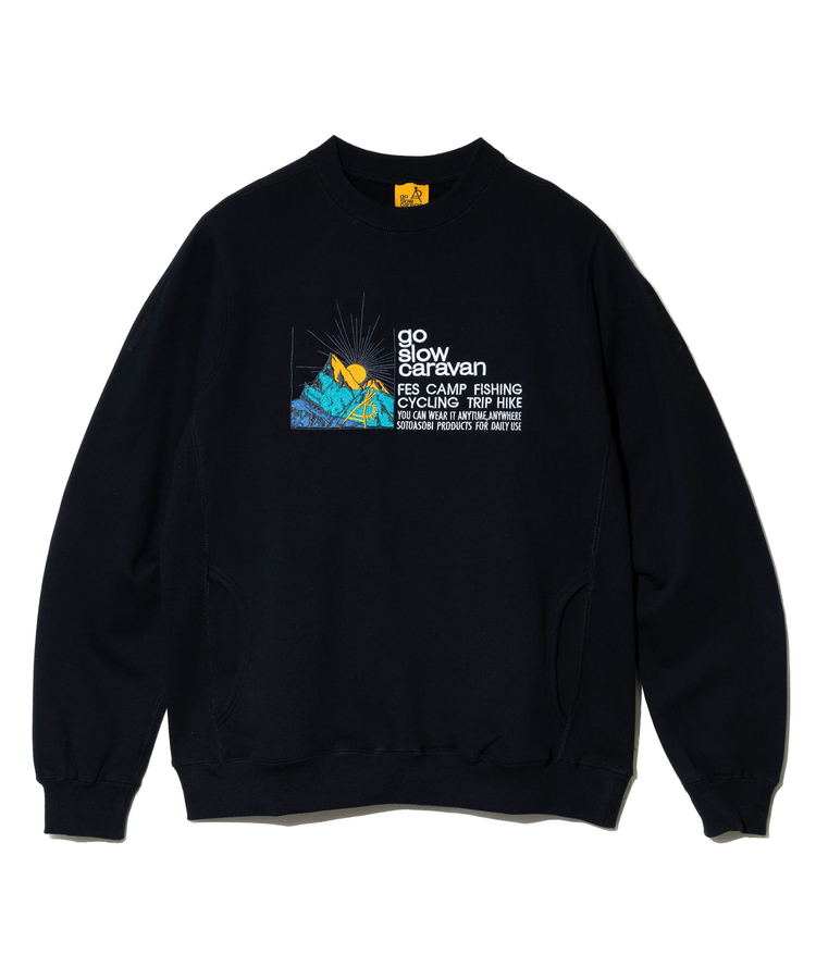 go slow caravan(ゴースローキャラバン) |空紡糸裏毛 アクティブパターンプルオーバー (MENS)