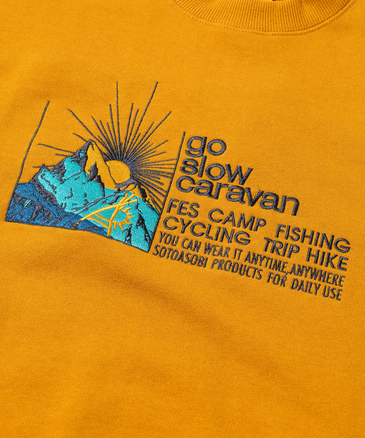 go slow caravan(ゴースローキャラバン) |空紡糸裏毛 アクティブパターンプルオーバー (MENS)