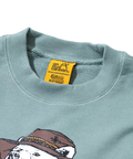 go slow caravan(ゴースローキャラバン) |空紡糸裏毛 スキレットピザクマ ヘムスピンドルクルースウェット (MENS/WOMENS)