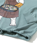 go slow caravan(ゴースローキャラバン) |空紡糸裏毛 スキレットピザクマ ヘムスピンドルクルースウェット (MENS/WOMENS)