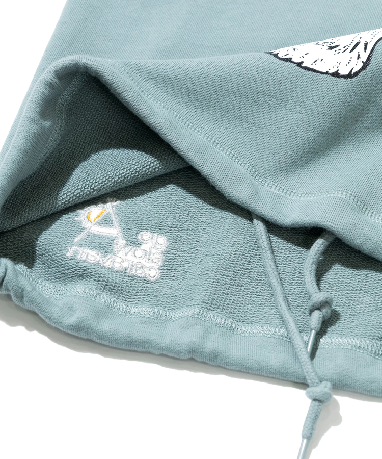 go slow caravan(ゴースローキャラバン) |空紡糸裏毛 スキレットピザクマ ヘムスピンドルクルースウェット (MENS/WOMENS)