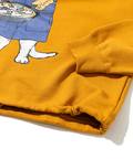 go slow caravan(ゴースローキャラバン) |空紡糸裏毛 スキレットピザ猫 ヘムスピンドルフーディー (MENS/WOMENS)