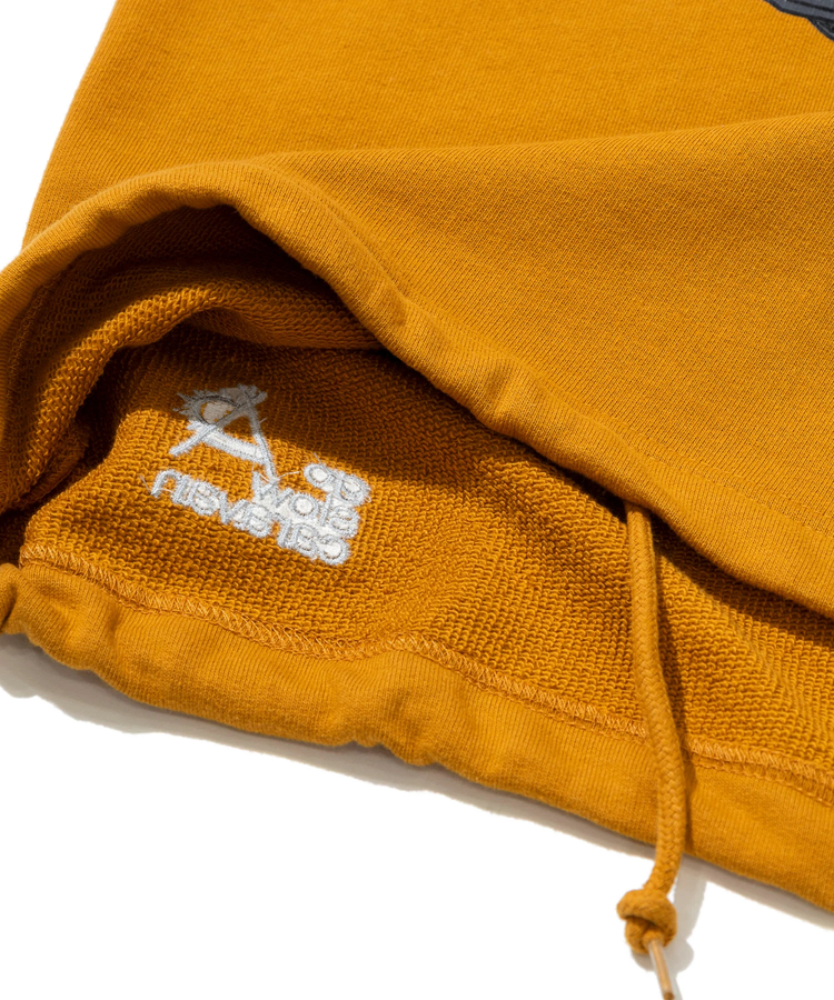 go slow caravan(ゴースローキャラバン) |空紡糸裏毛 スキレットピザ猫 ヘムスピンドルフーディー (MENS/WOMENS)
