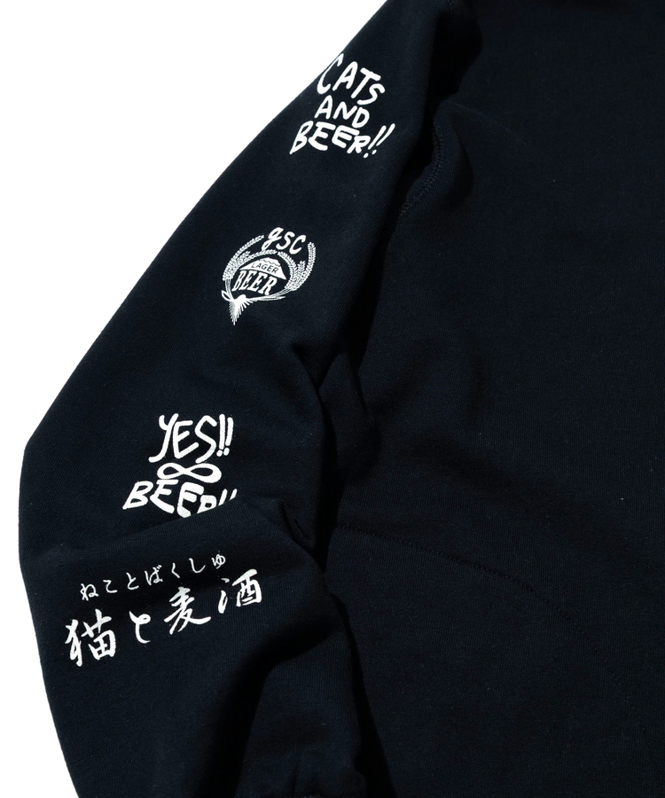 go slow caravan(ゴースローキャラバン) |空紡糸裏毛 猫と麦酒 ヘムスピンドルクルースウェット (MENS/WOMENS)
