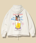 go slow caravan(ゴースローキャラバン) |空紡糸裏毛 猫と麦酒ヘムスピンドル BOX フーディー (MENS/WOMENS)