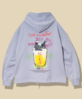 go slow caravan(ゴースローキャラバン) |空紡糸裏毛 猫と麦酒ヘムスピンドル BOX フーディー (MENS/WOMENS)