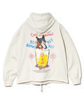 go slow caravan(ゴースローキャラバン) |空紡糸裏毛 猫と麦酒ヘムスピンドル BOX フーディー (MENS/WOMENS)