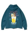 go slow caravan(ゴースローキャラバン) |空紡糸裏毛 猫と麦酒ヘムスピンドル BOX フーディー (MENS/WOMENS)