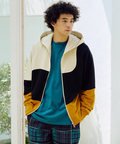 go slow caravan(ゴースローキャラバン) |空紡糸裏毛 CRAZY切替 FULL ZIP パーカー (MENS)