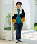 go slow caravan(ゴースローキャラバン) |空紡糸裏毛 CRAZY切替 FULL ZIP パーカー (MENS)