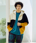 go slow caravan(ゴースローキャラバン) |空紡糸裏毛 CRAZY切替 FULL ZIP パーカー (MENS)