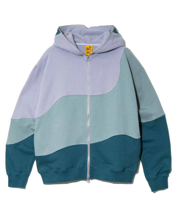 go slow caravan(ゴースローキャラバン) |空紡糸裏毛 CRAZY切替 FULL ZIP パーカー (MENS)