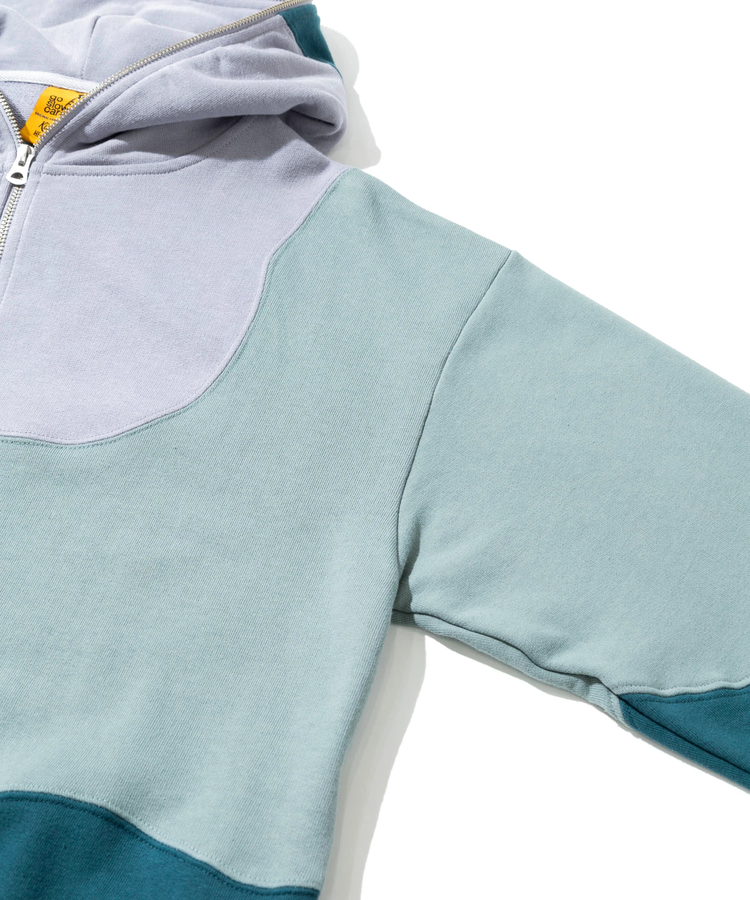 go slow caravan(ゴースローキャラバン) |空紡糸裏毛 CRAZY切替 FULL ZIP パーカー (MENS)