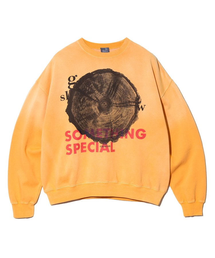 go slow caravan(ゴースローキャラバン) |SALO裏起毛 グラデフェード BOX クルースウェット SOMETHING SP (MENS)