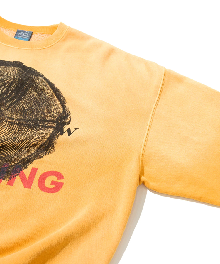 go slow caravan(ゴースローキャラバン) |SALO裏起毛 グラデフェード BOX クルースウェット SOMETHING SP (MENS)