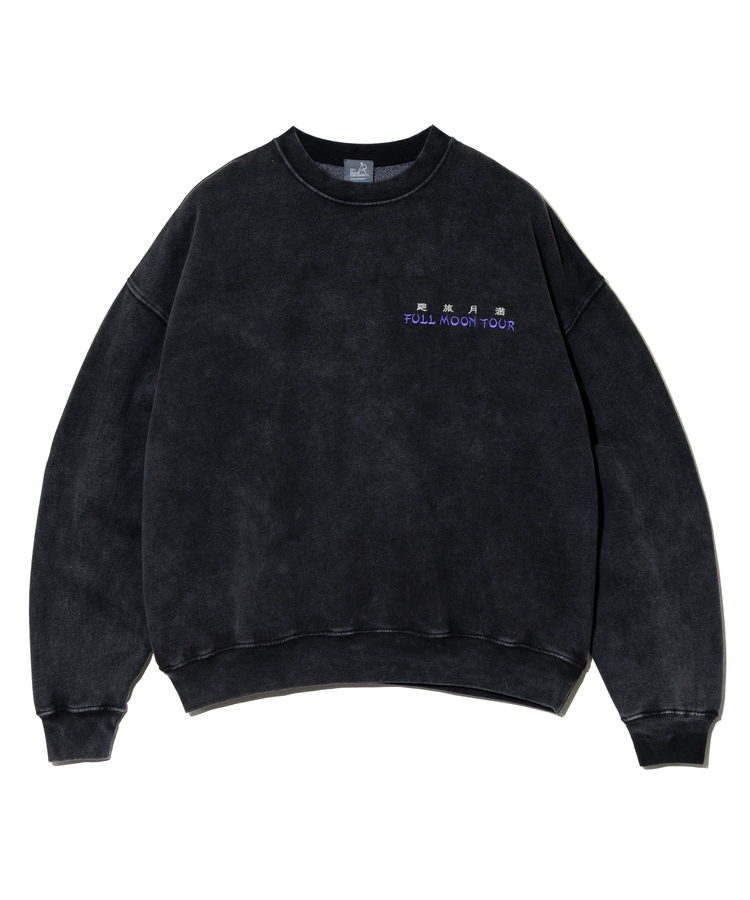 go slow caravan(ゴースローキャラバン) |SALO裏起毛 ケミカル/フェード BOX クルースウェット FULL MOON (MENS)
