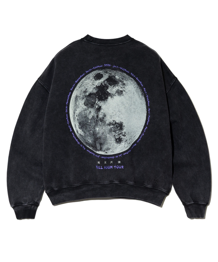 go slow caravan(ゴースローキャラバン) |SALO裏起毛 ケミカル/フェード BOX クルースウェット FULL MOON (MENS)