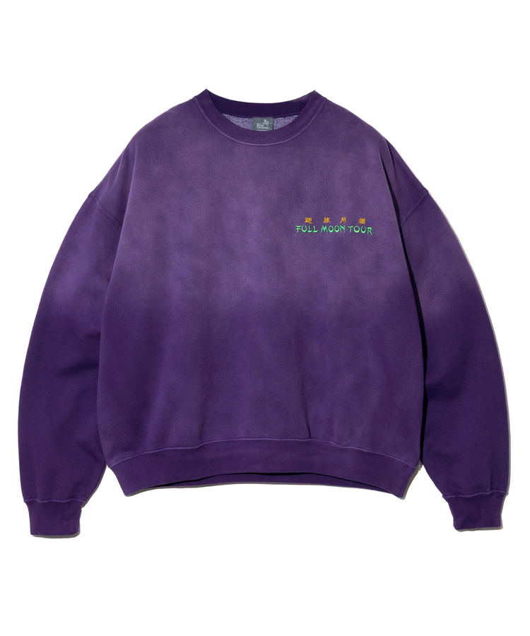 go slow caravan(ゴースローキャラバン) |SALO裏起毛 ケミカル/フェード BOX クルースウェット FULL MOON (MENS)