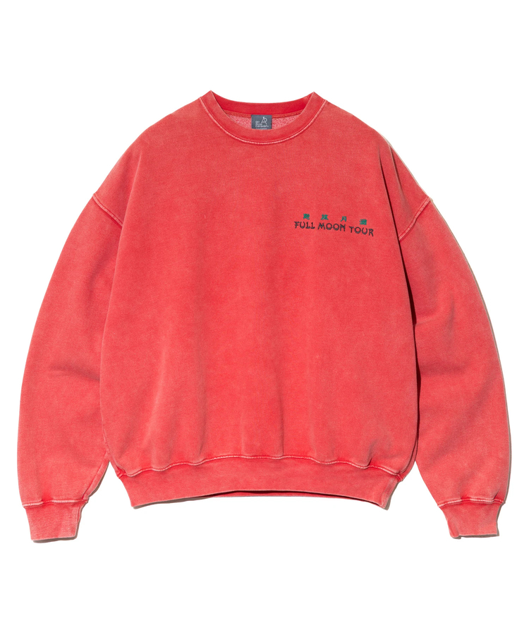 go slow caravan(ゴースローキャラバン) |SALO裏起毛 ケミカル/フェード BOX クルースウェット FULL MOON (MENS)