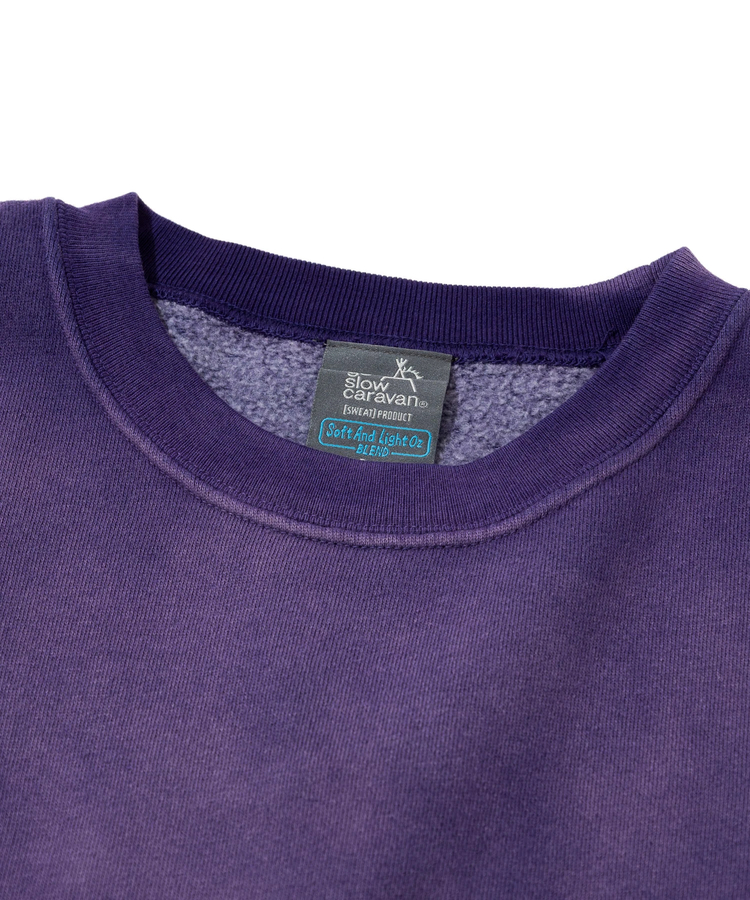 go slow caravan(ゴースローキャラバン) |SALO裏起毛 ケミカル/フェード BOX クルースウェット FULL MOON (MENS)