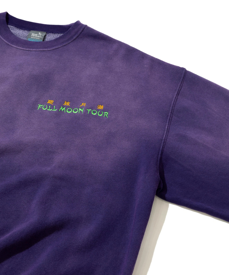 go slow caravan(ゴースローキャラバン) |SALO裏起毛 ケミカル/フェード BOX クルースウェット FULL MOON (MENS)