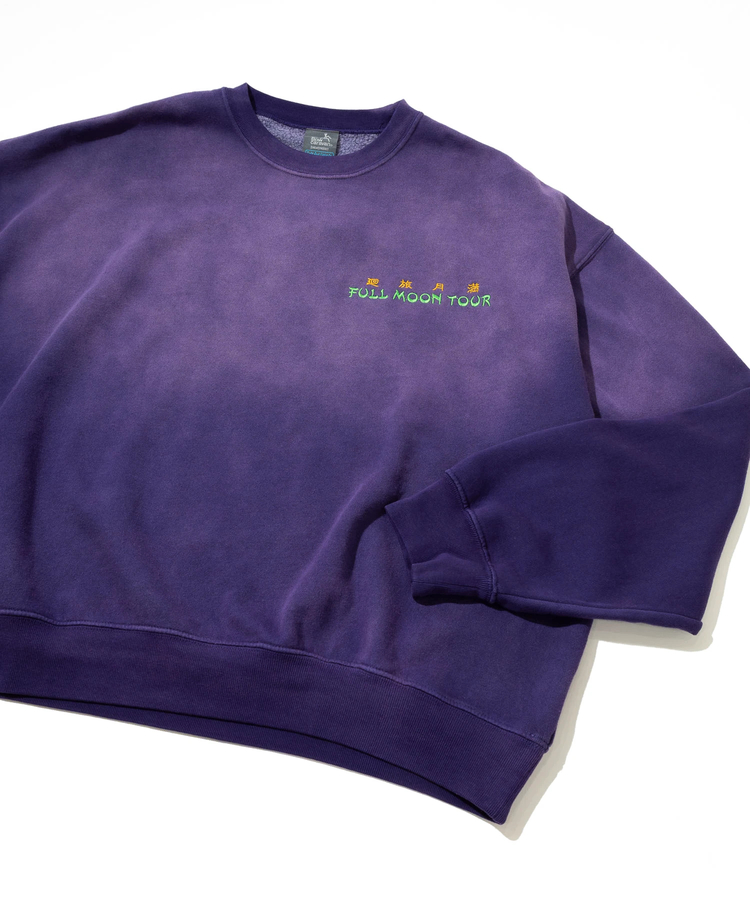 go slow caravan(ゴースローキャラバン) |SALO裏起毛 ケミカル/フェード BOX クルースウェット FULL MOON (MENS)