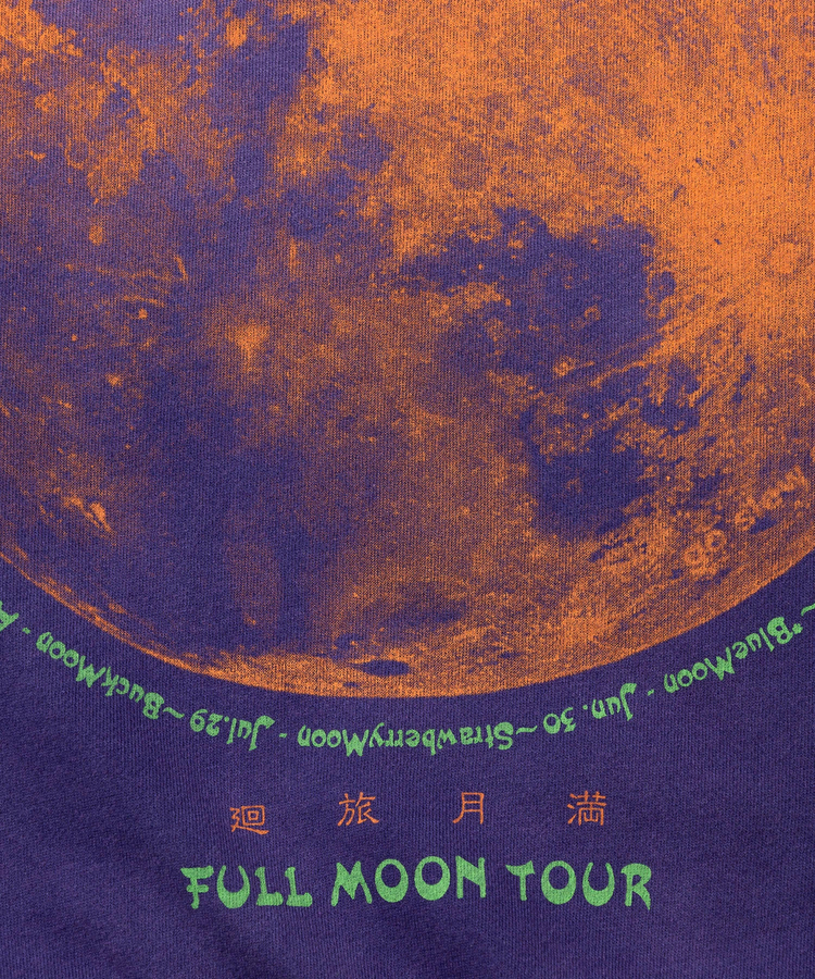 go slow caravan(ゴースローキャラバン) |SALO裏起毛 ケミカル/フェード BOX クルースウェット FULL MOON (MENS)