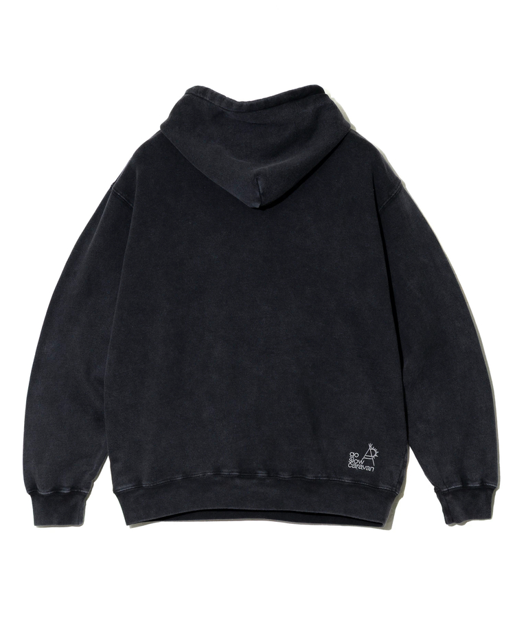 go slow caravan(ゴースローキャラバン) |SALO裏起毛 ケミカル フーディー ヴィンテージおでんクマ (MENS)
