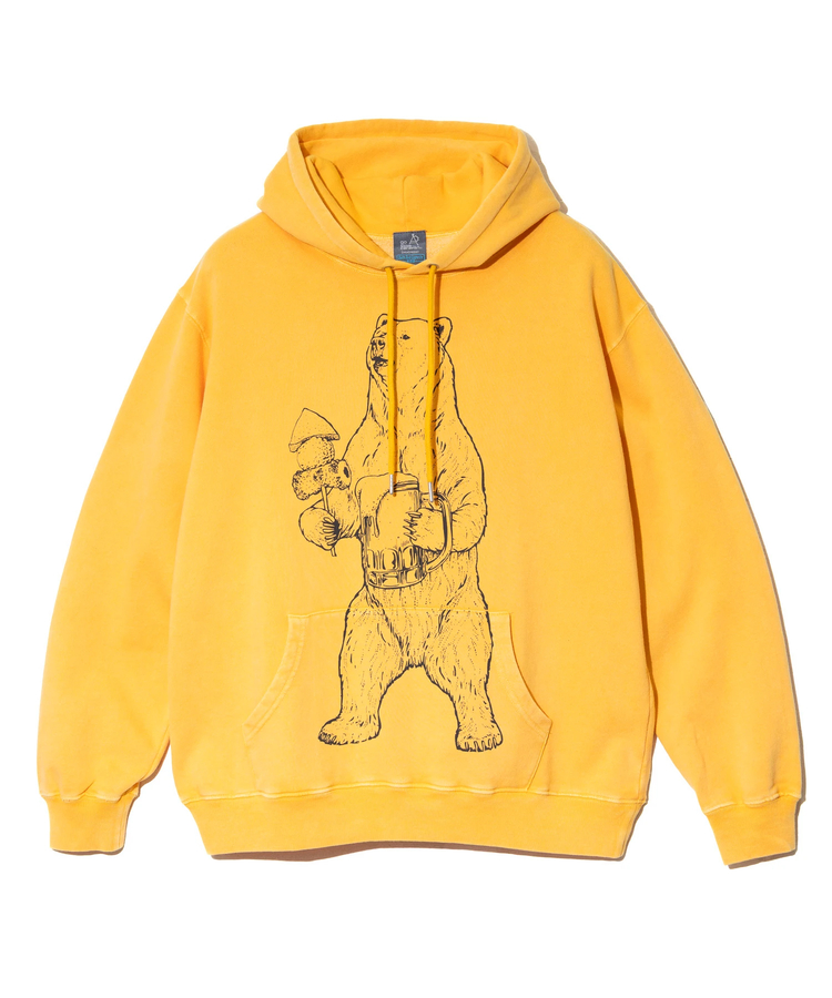 go slow caravan(ゴースローキャラバン) |SALO裏起毛 ケミカル フーディー ヴィンテージおでんクマ (MENS)