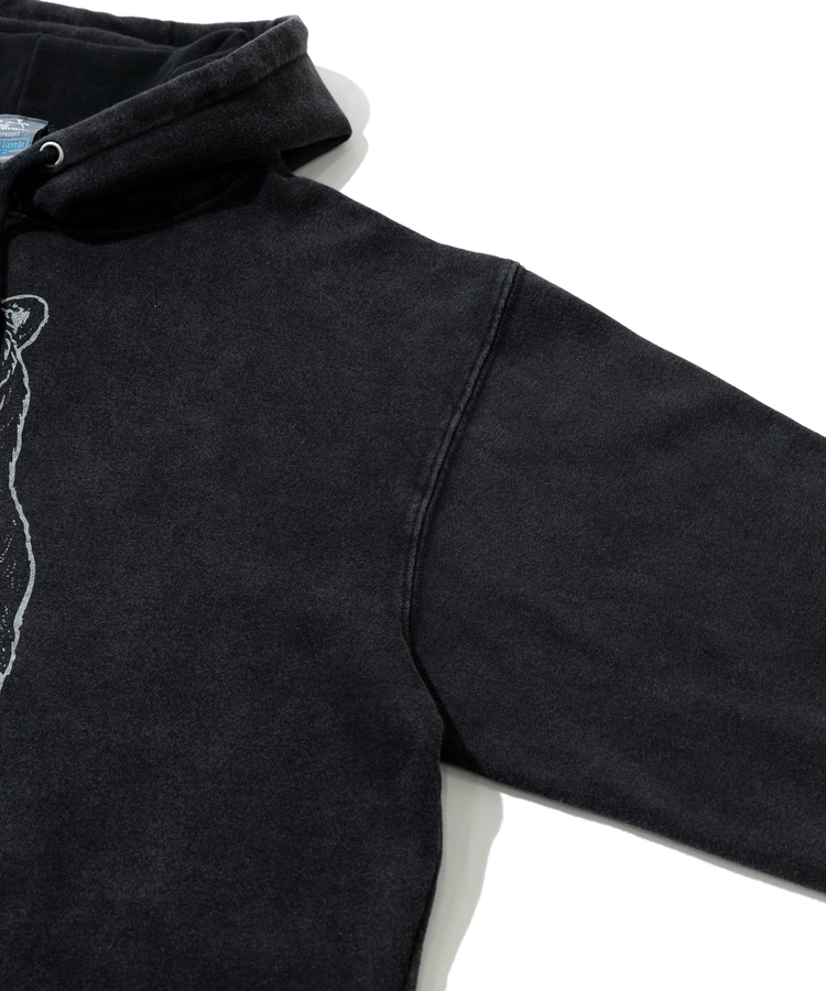 go slow caravan(ゴースローキャラバン) |SALO裏起毛 ケミカル フーディー ヴィンテージおでんクマ (MENS)