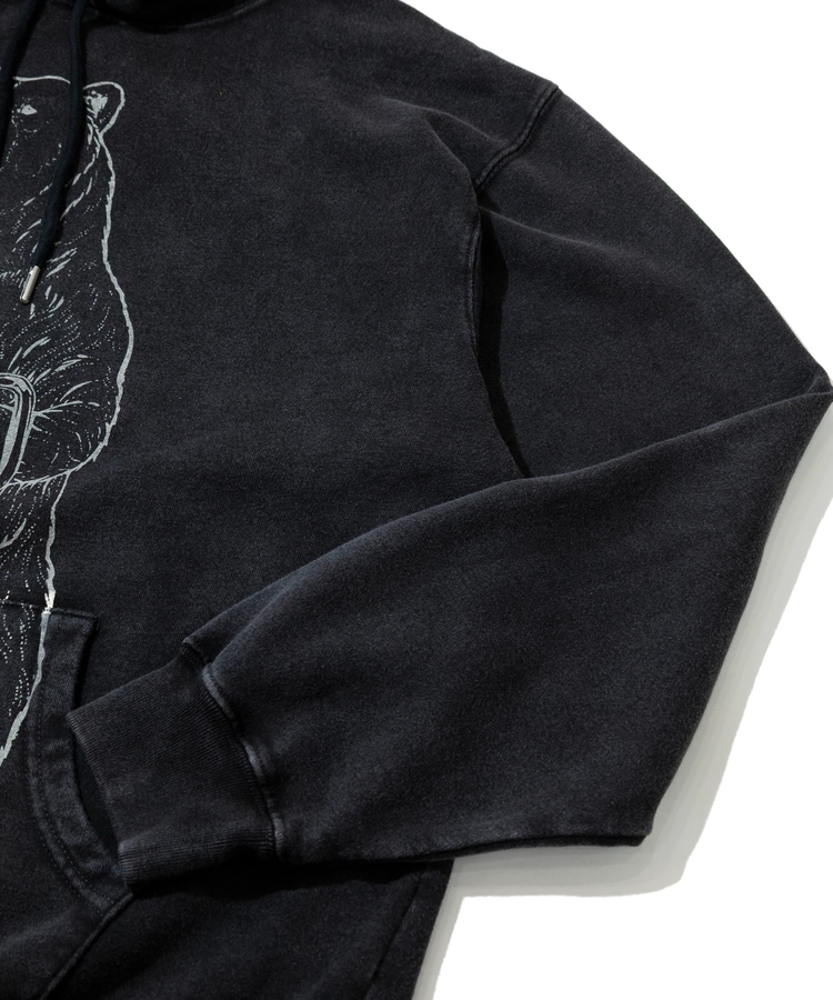 go slow caravan(ゴースローキャラバン) |SALO裏起毛 ケミカル フーディー ヴィンテージおでんクマ (MENS)