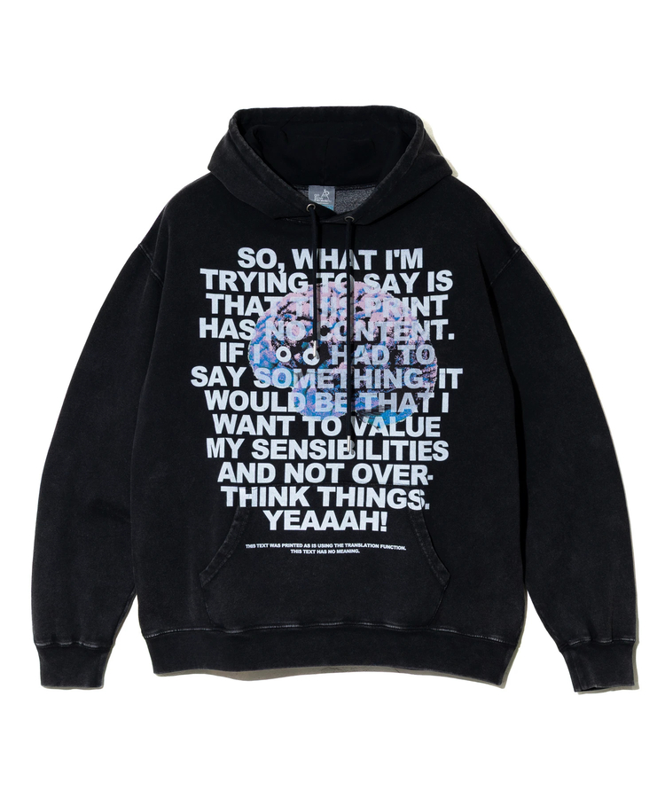 go slow caravan(ゴースローキャラバン) |SALO裏起毛 ケミカル フーディー NOUメッセージ (MENS)